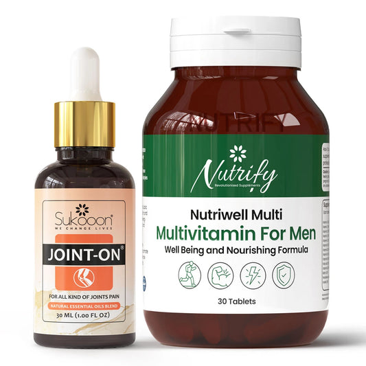 Joint-On (30ML) Essential Oil + Nutriwell Multi For Men Tablets